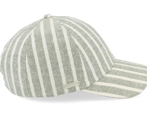 Stoff Baseballcap Striped Green/Natural Dad Cap - Seeberger