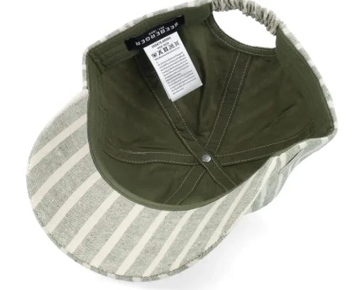 Stoff Baseballcap Striped Green/Natural Dad Cap - Seeberger