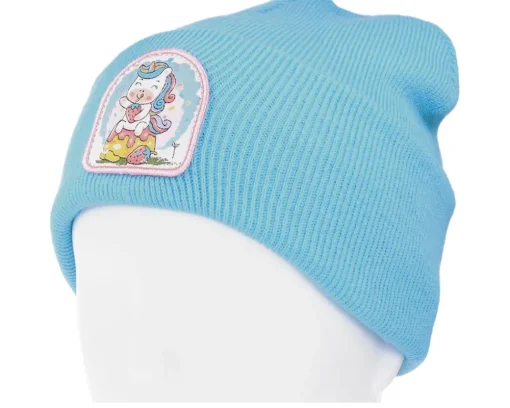 Strawberry Unicorn Patch Sky Blue Beanie - Unicorns