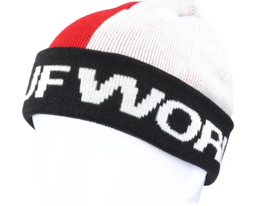 Street Block Beanie Red/White Cuff - HUF