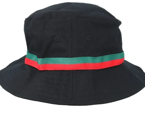 Stripe Black Bucket - Yupoong