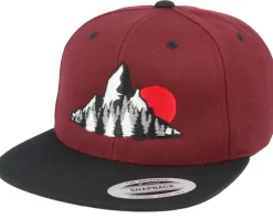 Sun Down Hills Maroon/Black Snapback - Wild Spirit
