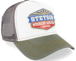 Sun White/Olive Trucker - Stetson