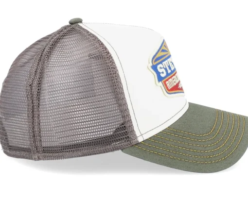 Sun White/Olive Trucker - Stetson
