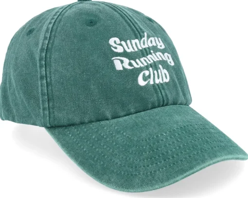 Sunday Running Club Washed Green Dad Cap - Iconic