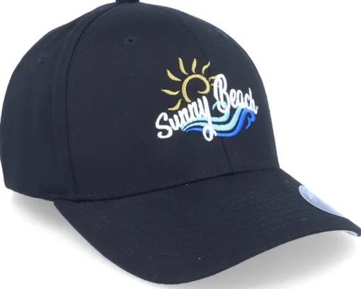 Sunny Beach Summer Vacation Black Flexfit - Iconic