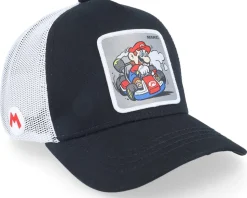 Super Mario Kart Mario Black/Blue Trucker - Capslab
