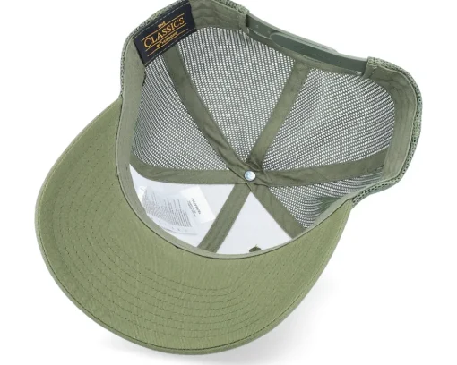 Sverige Sweden Army Skull Olive Trucker - Army Head