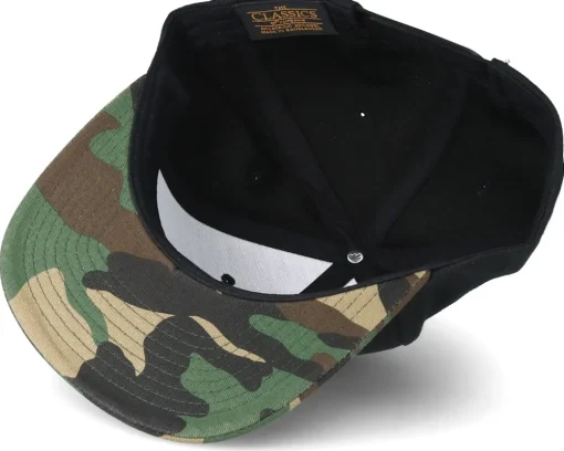 Swan Black/Camo Snapback - Origami
