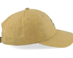 Swe Flag Tan Waxed Cotton Dad Cap - Army Head