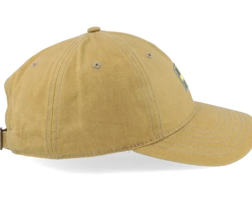 Swe Flag Tan Waxed Cotton Dad Cap - Army Head