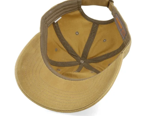 Swe Flag Tan Waxed Cotton Dad Cap - Army Head