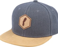 Sweden Map Patch Dark Heather Grey/Suede Snapback - Iconic