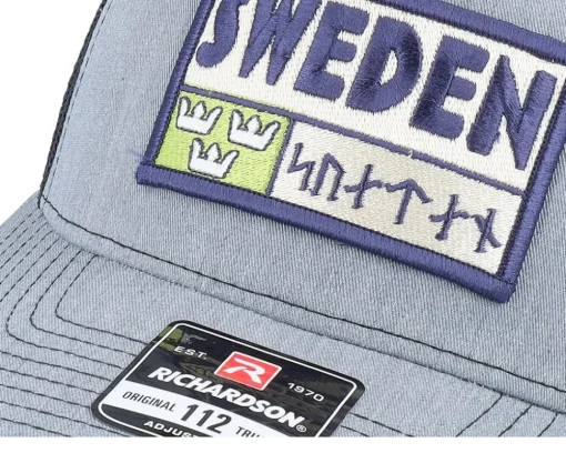 Sweden Patch Logo Heather Grey/Black A-frame Trucker - Wild Spirit