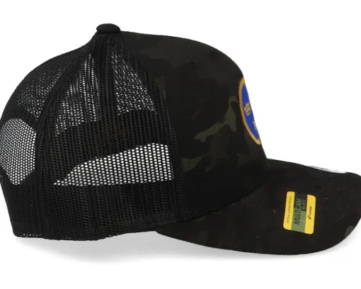 Swedish Air Force Multicam Black Trucker - Army Head