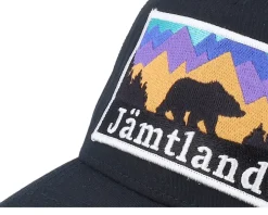 Swedish Jämtland Landscape Caramel/Black A-frame Trucker - Wild Spirit