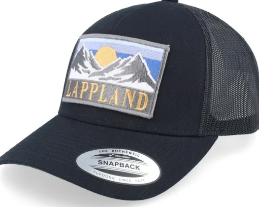 Swedish Lappland Landscape Black A-Frame Trucker - Wild Spirit