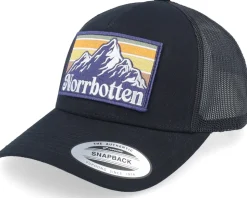 Swedish Norrbotten Landscape Black A-Frame Trucker - Wild Spirit