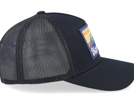 Swedish Norrbotten Landscape Terry Navy/Black A-Frame Trucker - Wild Spirit