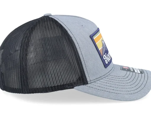 Swedish Norrbotten Landscape Heather Grey/Black A-Frame Trucker - Wild Spirit