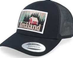 Swedish Småland Landscape Patch Black A-Frame Trucker - Wild Spirit