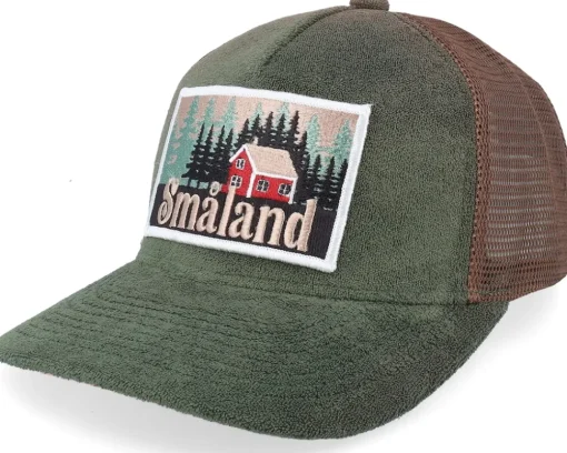 Swedish Småland Landscape Patch Black A-Frame Trucker - Wild Spirit