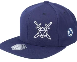 Swords And Dice D20 Navy Snapback - Critiql Hit