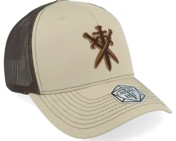 Swords Crossed 112 Split Khaki/Coffee Trucker - Critiql Hit