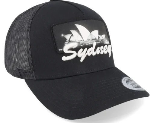 Sydney 3d & Patch Black Trucker - Bacpakr