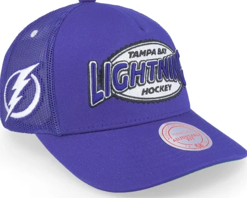 Tampa Bay Lightning Team Seal Blue Trucker - Mitchell & Ness