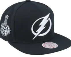Tampa Bay Lightning Top Spot Black Snapback - Mitchell & Ness