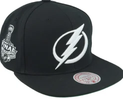 Tampa Bay Lightning Top Spot Black Snapback - Mitchell & Ness