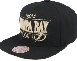 Tampa Bay Lightning With Love Black Snapback - Mitchell & Ness