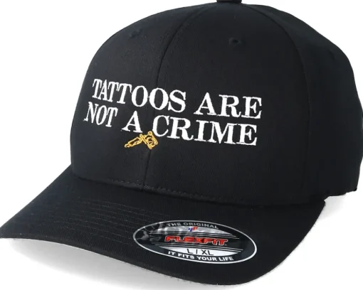 Tattoos Are Not A Crime Black Flexfit - Tattoo Collective