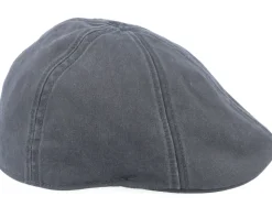 Texas Cotton Vintage Black Flat Cap - Stetson