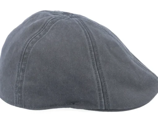 Texas Cotton Vintage Black Flat Cap - Stetson