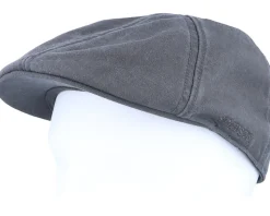 Texas Cotton Vintage Black Flat Cap - Stetson