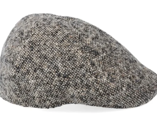 Texas Duck Shape Texas Donegal Khaki Flat Cap - Stetson