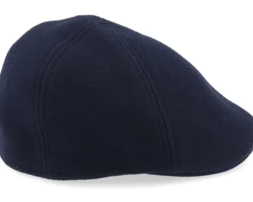Texas Duck Shape Texas Wool/Cashmere Navy Flat Cap - Stetson