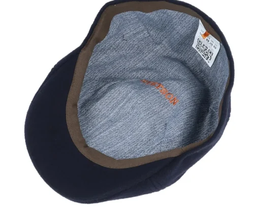 Texas Duck Shape Texas Wool/Cashmere Navy Flat Cap - Stetson