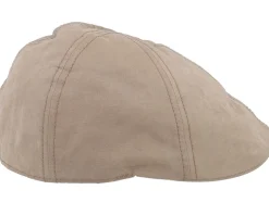 Texas Waxed Cotton Wr Sand Flat Cap - Stetson