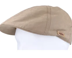 Texas Waxed Cotton Wr Sand Flat Cap - Stetson