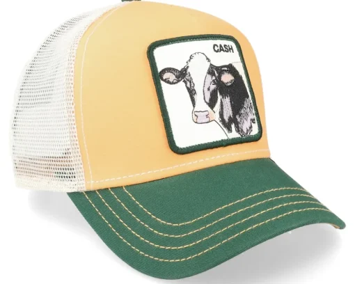 The Cash Cow Yellow/White/Green Trucker - Goorin Bros.