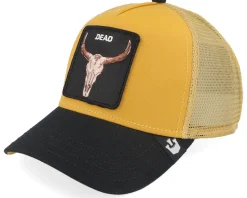 The Dead Skull Brutalism Mustard A-Frame Trucker - Goorin Bros.