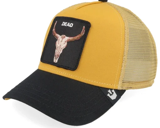 The Dead Skull Brutalism Mustard A-Frame Trucker - Goorin Bros.