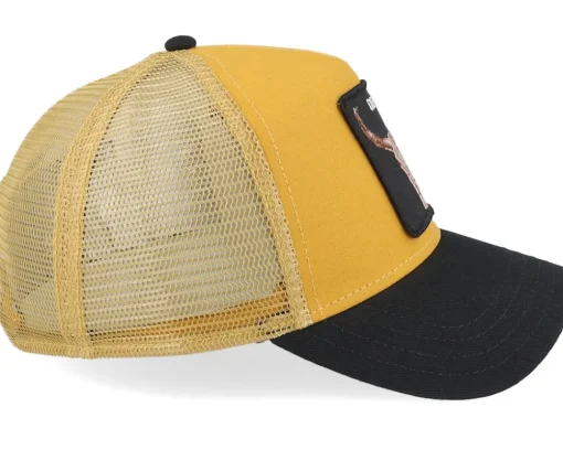 The Dead Skull Brutalism Mustard A-Frame Trucker - Goorin Bros.