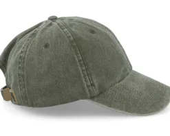 The Good Vibes Only Washed Denim Olive Dad Cap - Iconic