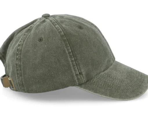 The Good Vibes Only Washed Denim Olive Dad Cap - Iconic