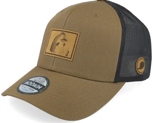 The Groke Engraved Patch Brown/Black Trucker - Moomin