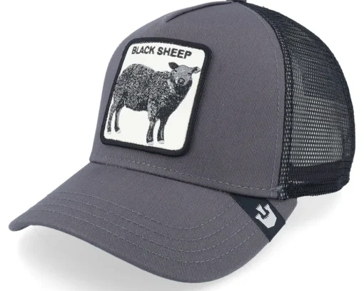 The King Lion Grey/Black A-Frame Trucker - Goorin Bros.